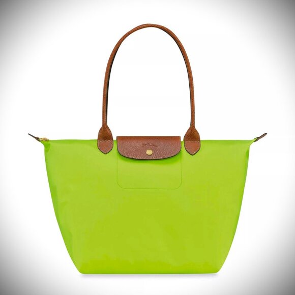 LONGCHAMP Le Pliage Original Large Tote Bag Green Light Recycled Canvas - Picture 1 of 12